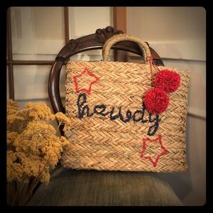 Y’ALL!!! DRAPER JAMES HOWDY STRAW TOTE!